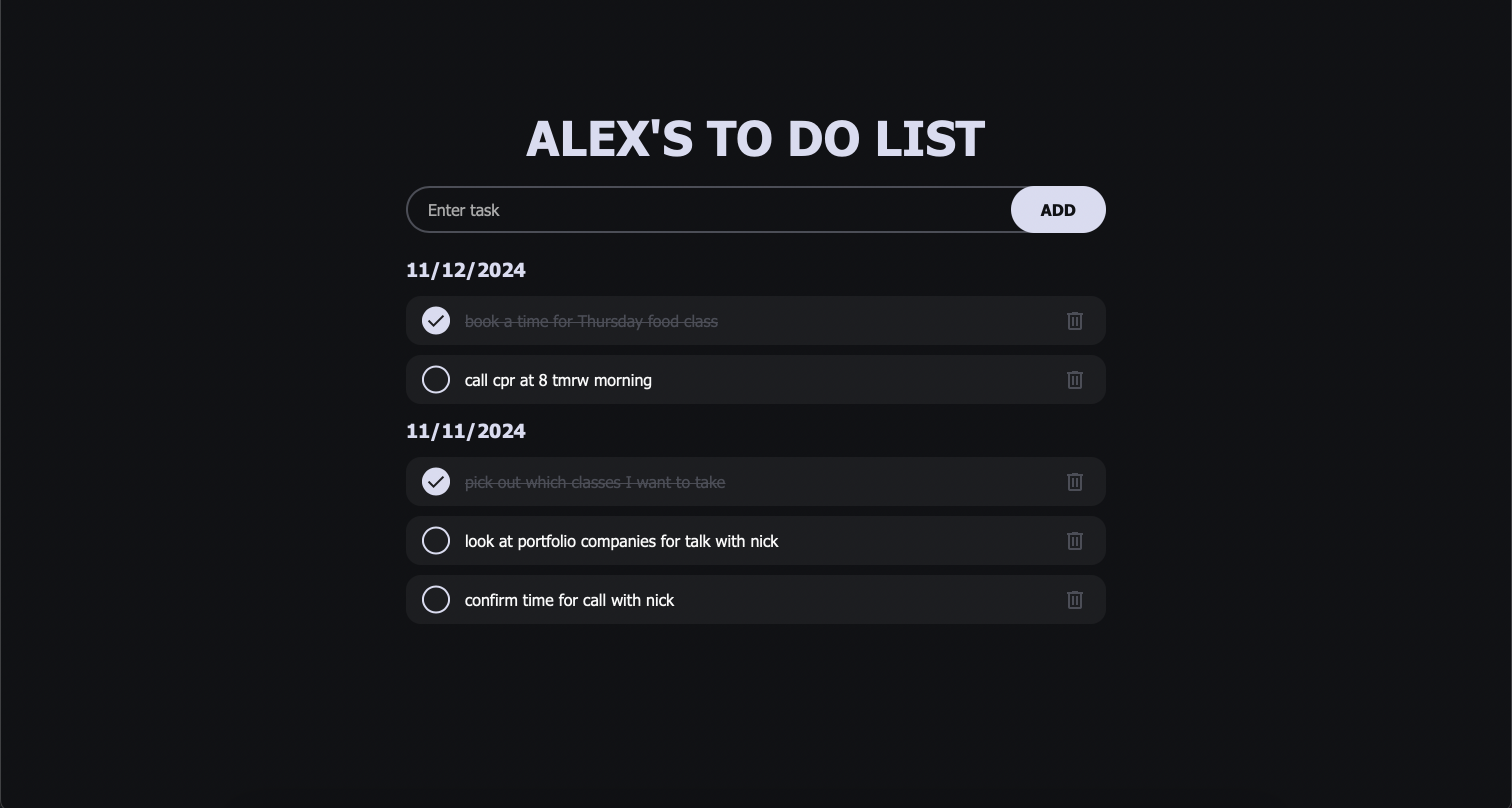 to Do List Screenshot