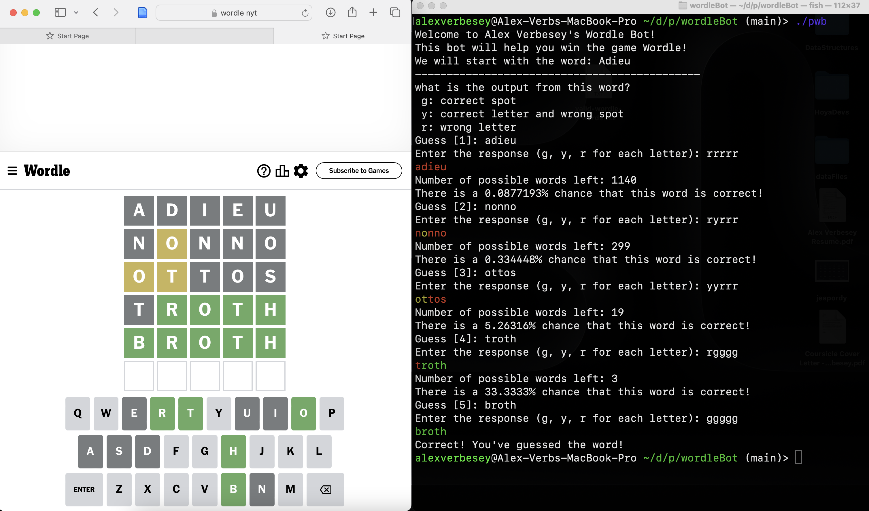 Wordle Bot Screenshot